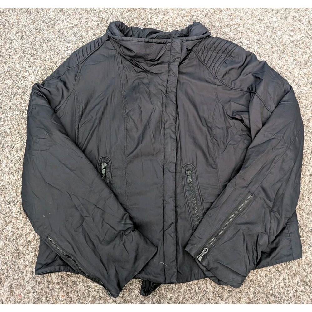 GAP Winter Edition Lightweight Warmth Asymmetrical Jacket Black Puffy XXL‎ Women
